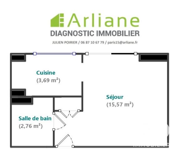 Studio à vendre 22 m² Paris 14
