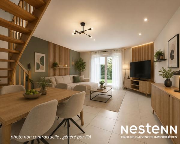 Appartement de 86m² - triplex - BETSCHDORF - 3 chambres - terrasse, jardin, garage, parking