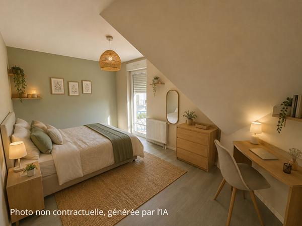Appartement de 86m² - triplex - BETSCHDORF - 3 chambres - terrasse, jardin, garage, parking