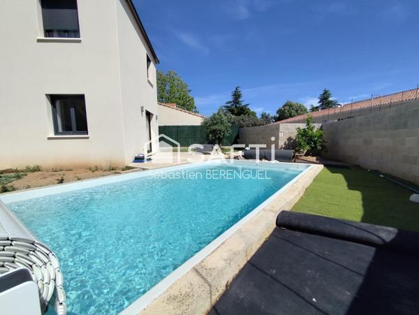 Maison récente avec garage et piscine Montagnac