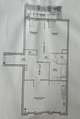 Appartement 3 pièces 66.22 m2