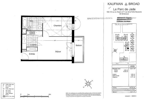 Appartement ERMONT - 2 pièces -42,68 m
