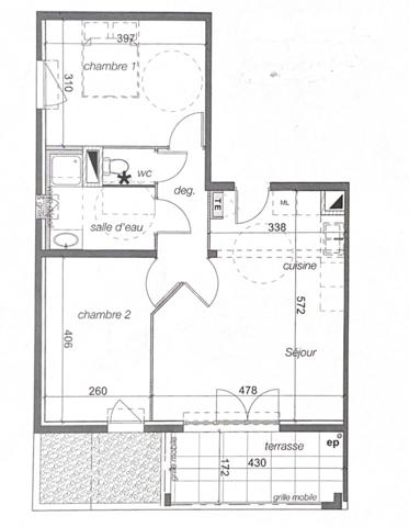 À vendre Appartement T3 de 57m² à MARSEILLE 4EME ARRONDISSEMENT