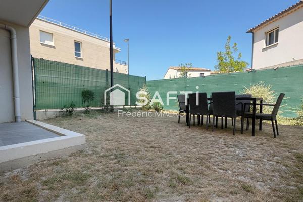 Rez de jardin actuellement loué, résidence récente au Clos de la Mathe