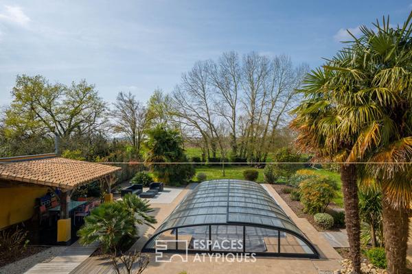 Longère de caractère entièrement rénovée avec piscine, un art de vivre au vert