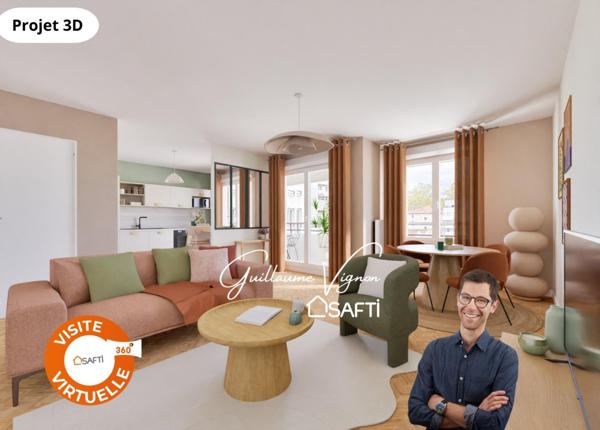 T2 lumineux et calme avec grande terrasse et DPE C