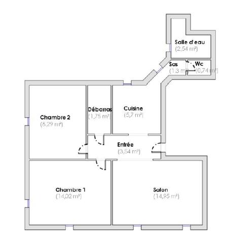 Appartement
                                                                                                                                                                                                                                                                                                                        3 pièce(s)                                                                                                                                                                                                          2 chambre(s)                                                                                                                                                                                                          52.83  m²