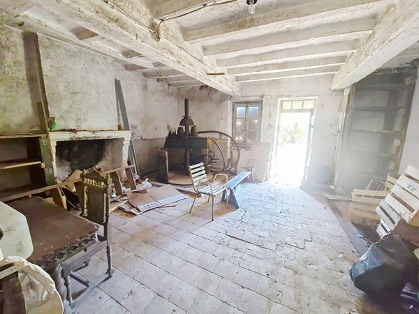 Cave à réhabiliter en maison, deux pièces, jardinet.