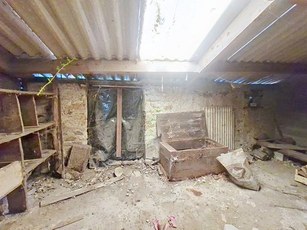 Cave à réhabiliter en maison, deux pièces, jardinet.