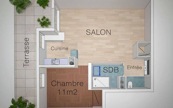 Appartement à vendre    2 pièces • 40,63 m2 Toulouse