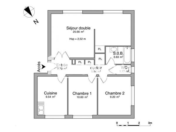 Location Appartement 4 pièces 67.64 m² - 381 RUE DES CHAUDANNES Saint Jean De Maurienne 73300