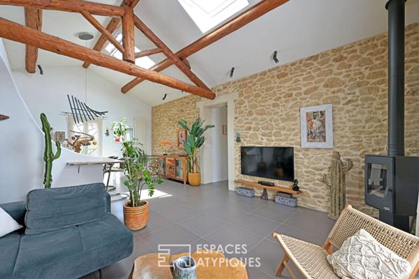 Maison de caractère en pierres avec piscine et jardin