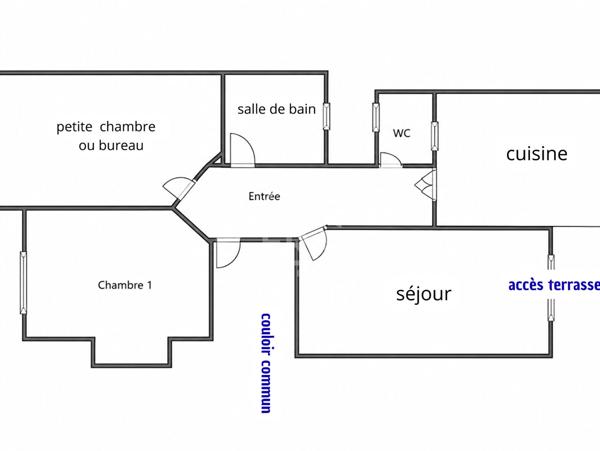 A VENDRE - T2/3 44 m²  - à rénover à Saint Victor, Marseille 13006