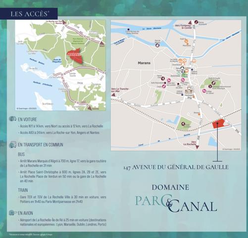 À VENDRE MARANS 20 MINUTES DE LA ROCHELLE – Appartement neuf T2 avec balcon et parking – Livraison 2027 – Mara