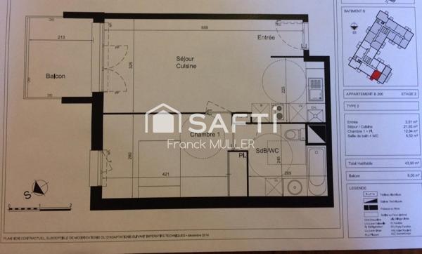 A DECOUVRIR ! Charmant T2 dans petite résidence