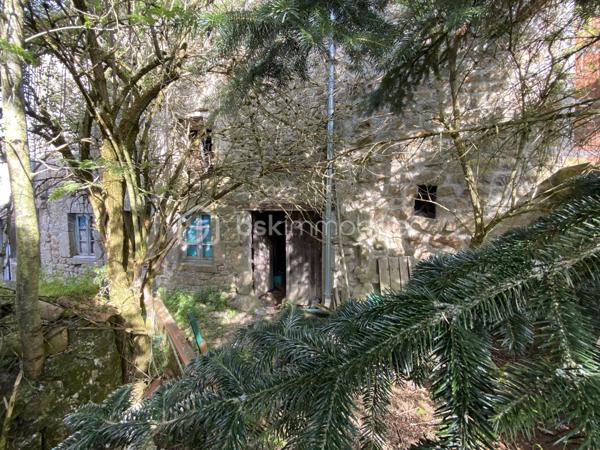Ancien corps de ferme en pierre à rénover, comprenant une habitation composée au rez de chaussée, d'une cuisine / séjour, d'un bureau, d'une salle d'eau/wc et d'une ancienne écurie de 47m2 env. Au premier étage, on retrouve 2 chambres et une ancienne grange de 72m2 env. L'annexe accolée, est une ferme en pierres à restaurer également, elle est composée de 2 plateaux de 63m2 env chacun. Le terrain attenant est clos, exposé au Sud d'une surface de 530 m2 env. avec un puits. Le Gros œuvre est en bon état.
Le raccordement au réseau d'eau de ville, le chauffage et l'assainissement individuel sont à prévoir.