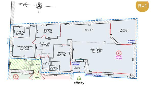 Appartement 4 pièces - 138 m²