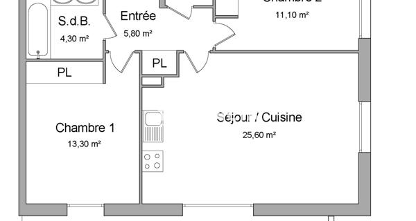 Location Appartement meublé 3 pièces 62.3 m² - Toulouse 31200