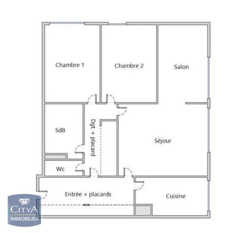 Appartement à louer 4 pièces 72.31m²