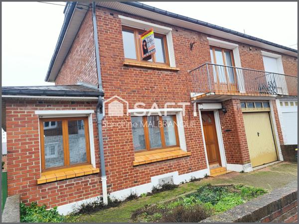 Maison de semi  individuelle,3 chambres, garage ,sous sol complet  et jardin