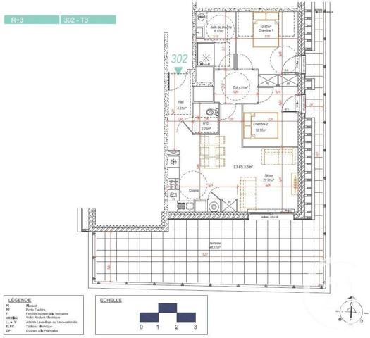 Appartement F3 à vendre  3 pièces - 66 m2 FORT MAHON PLAGE - 80