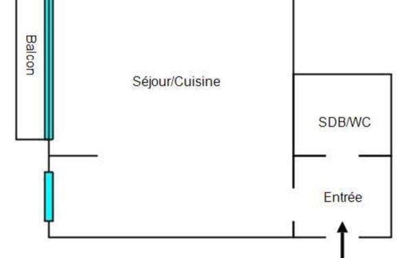 Appartement à vendre    1 pièce • 24 m2 Paris 14