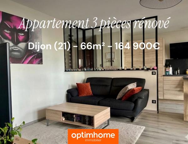 Appartement 3 pièces rénové à DIJON (21)