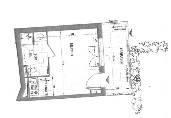 Studio à vendre 19,45 m² Puteaux