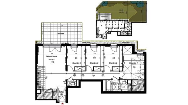 Appartement à vendre 5 pièces 98 m² Châtenay-Malabry