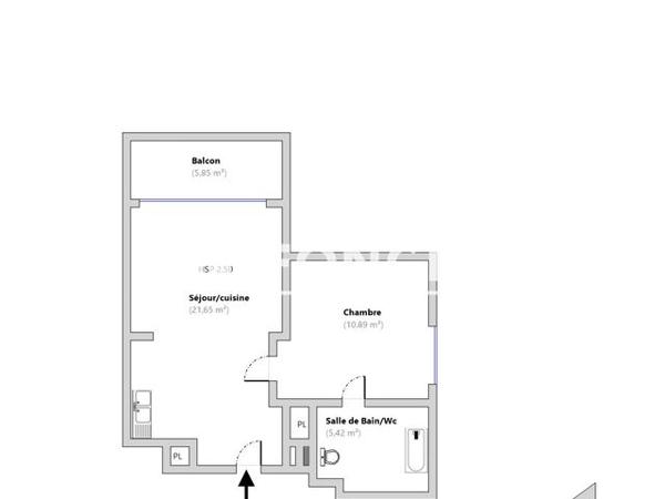 Location Appartement 2 pièces 37.96 m² - 5 CHEMIN DE GARIBONDY Le Cannet 06110