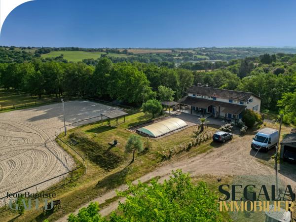 Monestiés (81640) Propriété équestre avec gîtes – 275 m² habitables – Terrain de 43 474 m²