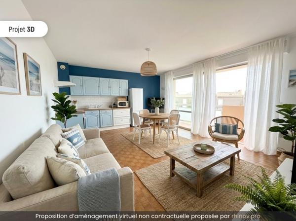 Appartement à vendre |  Valras-Plage |  2 pièces | 45 m²