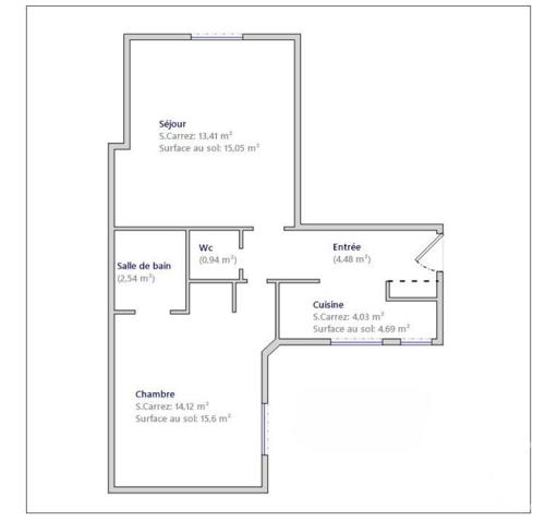 Appartement F2 à vendre  2 pièces - 39,52 m2 PARIS - 75005
