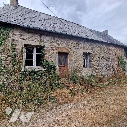 Maison à rénover comprenant une pièce de vie avec cheminée et chambre. Etable. Taillis non attenant.