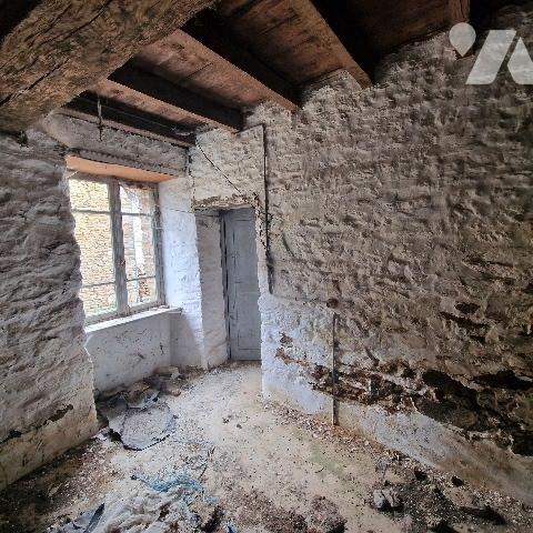 Maison à rénover comprenant une pièce de vie avec cheminée et chambre. Etable. Taillis non attenant.