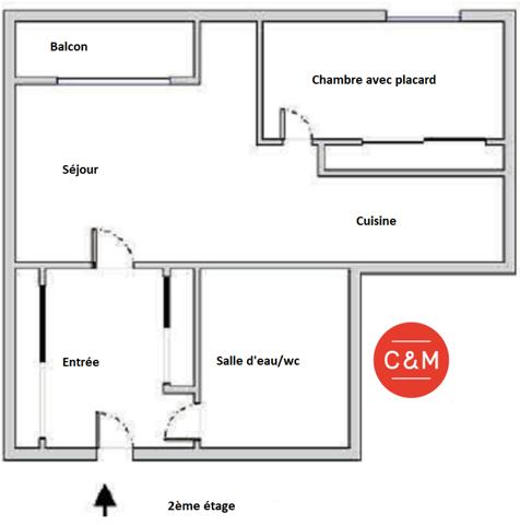 44000 NANTES NANTES BOULEVARD DES POILUS - Appartement 2 pièces 39 m²