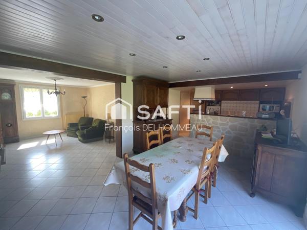 Maison 120m2, 5 chambres, garage camping-car sur un terrain de 497m2