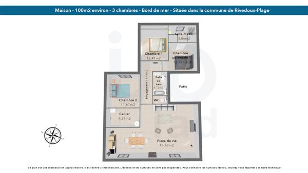 Maison à vendre 4 pièces 100 m² Rivedoux-Plage