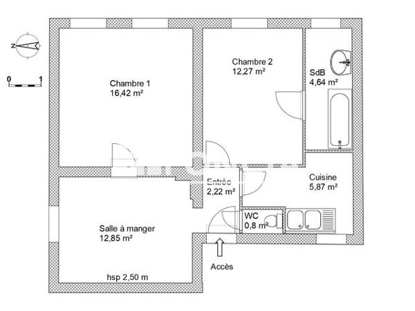 Location Appartement 3 pièces 55.07 m² - 23 RUE DE ROCROY Paris 75010