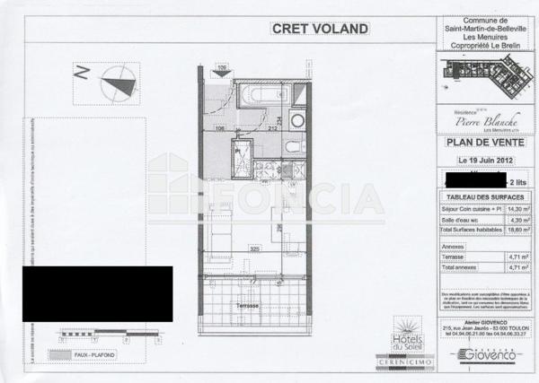 À vendre Studio 18.6 m² - St Martin De Belleville 73440