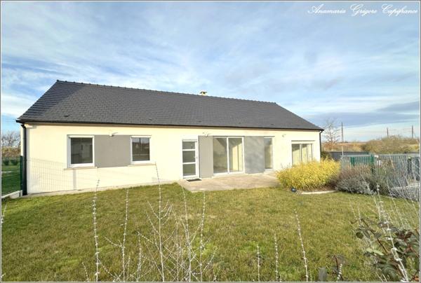 COURVILLE SUR EURE (28190) - Maison de plain pied, bâtie en 2020, d'une de surface -133 m², terrain clos de 671 m²