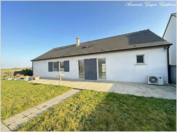 COURVILLE SUR EURE (28190) - Maison de plain pied, bâtie en 2020, d'une de surface -133 m², terrain clos de 671 m²