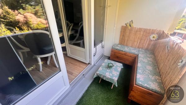 A ETE VENDU Chamalières, au calme, T2 de 42 m2, ascenseur, cave, balcon sur Verdure