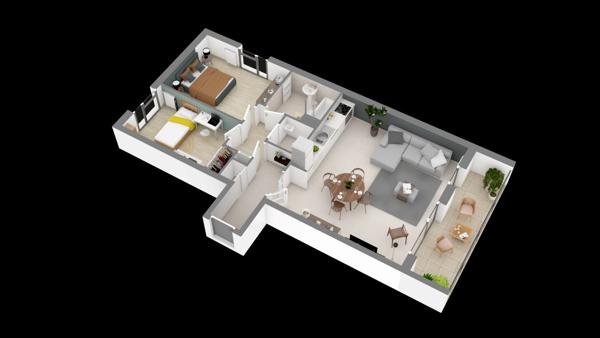 Appartement 3 pièces 70m² - Nemours - NEMOURS