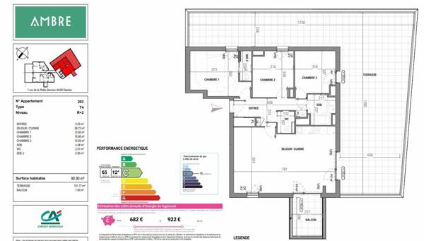 Appartement à vendre 4 pièces 91 m² Nantes