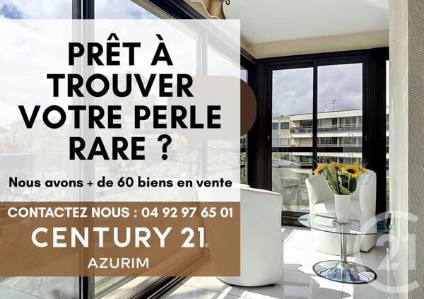 Appartement F2 à vendre  2 pièces - 41,49 m 2   MANDELIEU LA NAPOULE  - 06