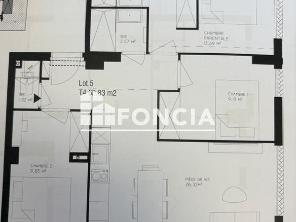 À vendre Appartement 4 pièces 62.83 m² - Nice 06000