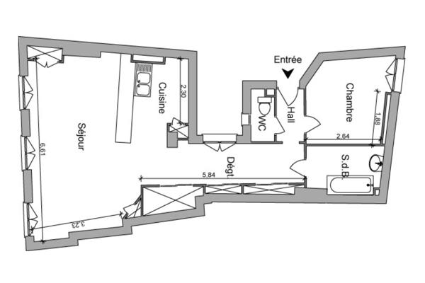 Appartement à vendre 2 pièces 59 m² Lyon 9