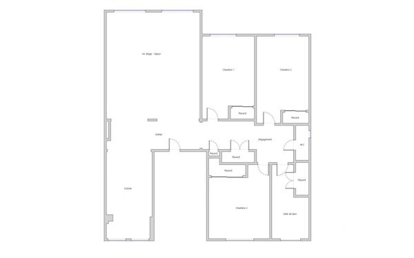 Location appartement 4 pièces 80,86 m² Saint-Cloud