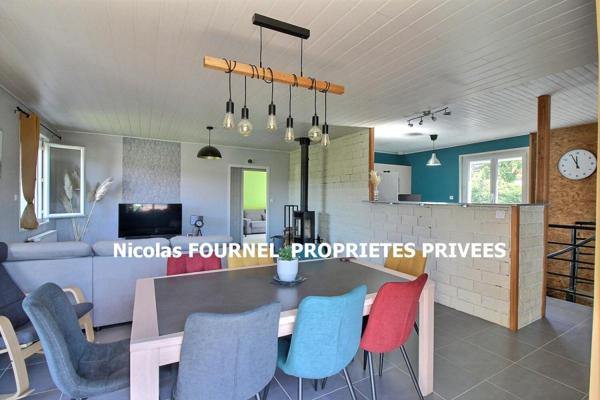 Riotord 43220 villa élevée sur sous-sol complet entièrement rénovée entre 2019 et 2026 70,47 m² habitables 2 chambres sur 1475m² de terrain